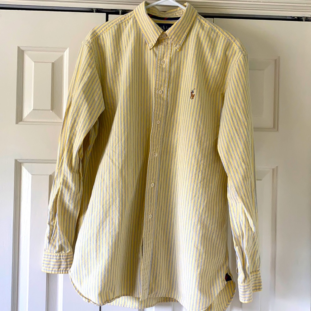 Men’s Ralph Lauren Yellow Stripe Oxford Shirt